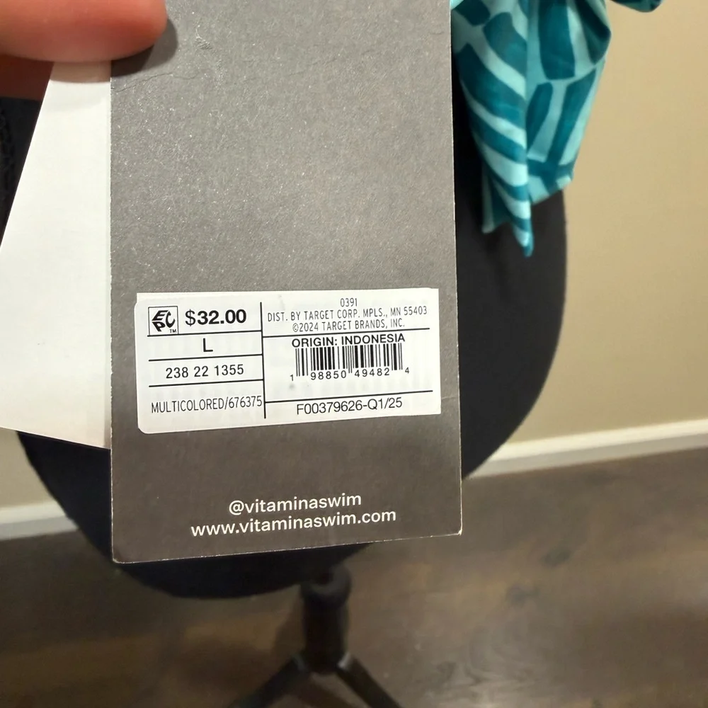 Vitamin A Blue Swim Bikini Top NWT